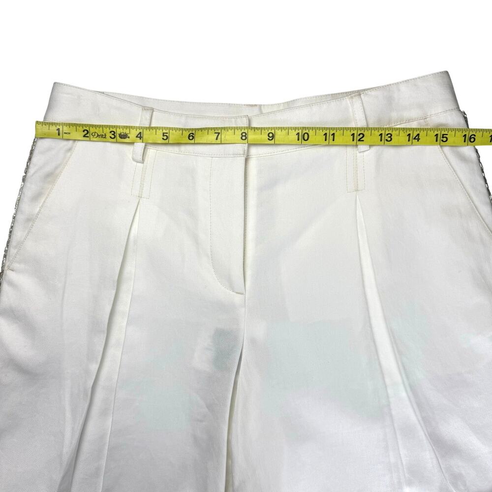 TWP Embellished High Waist Shorts In White Sz 4 - Picture 6 of 9